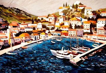 Greek Port 1987 Limited Edition Print - Tony Bennett Greek Port 1987 Limited Edition Print - Tony Bennett