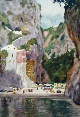 Amalfi Coast Watercolor 2004 Watercolor - Tony Bennett
