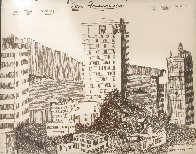 O Solo Mio on the Scene - Powell St. San Francisco Drawing 18x24 Works on Paper (not prints) by Tony Bennett - 0 O Solo Mio on the Scene - Powell St. San Francisco Drawing 18x24 Works on Paper (not prints) by Tony Bennett - 0