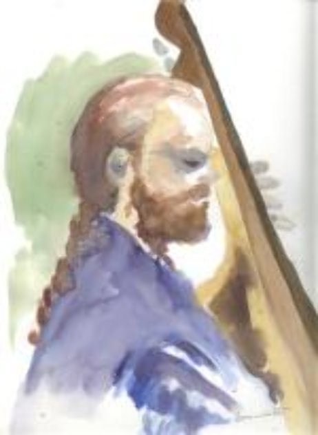 Doug Richeson (Tony Bennett's Bass Player) 1995 Watercolor by Tony Bennett