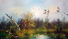 Ducks Scaling Down 42x53 Huge Original Painting by Frank Weston Benson - 0