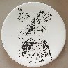 Girl With a Branch Ceramic Plate 1990 12 in Original Painting by Yosl Bergner - 1