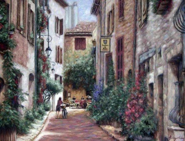 Bella Villagio 2002 50x41 Huge - Italy Original Painting by Stephen Bergstrom