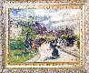 Busy Day 1910 19x23 - Hungary Original Painting by Antal Berkes - 1