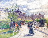 Busy Day 1910 19x23 - Hungary Original Painting by Antal Berkes - 0