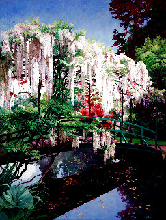 Wisteria Serenade 2002 80x62 Original Painting - JB Berkow Wisteria Serenade 2002 80x62 Original Painting - JB Berkow