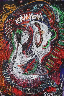 Eminem And the Man With the Billion Dollar Hand 2019 48x36 Super Huge Original Painting - Sax Berlin Eminem And the Man With the Billion Dollar Hand 2019 48x36 Super Huge Original Painting - Sax Berlin