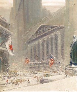 Untitled, New York Scene w Treasury Building & Washington Monument 24x20 Original Painting - Johann Berthelsen Untitled, New York Scene w Treasury Building & Washington Monument 24x20 Original Painting - Johann Berthelsen