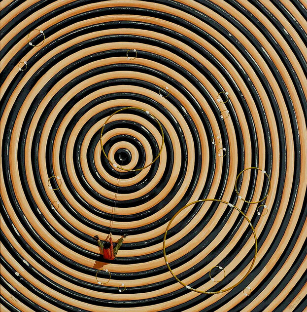 Ca Tourne (It's Spinning) 2005 - Framed Serigraph on Panel Limited Edition Print by Philippe Bertho