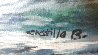 Untitled (Seashore) 1980 28x40  Huge Original Painting by Juan Angel Castillo Bertho - 1