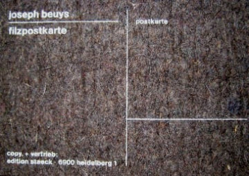 Filzpostkarte 1985 Limited Edition Print - Joseph Beuys Filzpostkarte 1985 Limited Edition Print - Joseph Beuys