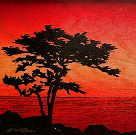 Sunset Reflection 2017 21x21 Original Painting - Matt Beyrer