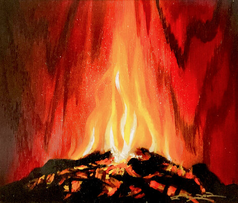 Oak Burn 2023 24x24 Original Painting - Matt Beyrer