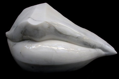Lips Marble Sculpture 2010 24 in - Unique Sculpture - Francesca Bianconi