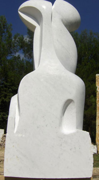 Passion Carerra Life Size Marble Sculpture 98 inches high Sculpture by Francesca Bianconi