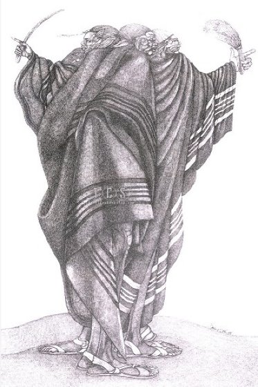 Cloaks of the Herdsmen 1987 Limited Edition Print by Charles Bibbs Cloaks of the Herdsmen 1987 Limited Edition Print by Charles Bibbs