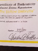 Yellow Umbrella Remarque 2003 Limited Edition Print by Charles Bibbs - 3 Yellow Umbrella Remarque 2003 Limited Edition Print by Charles Bibbs - 3