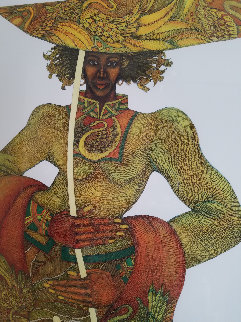 Yellow Umbrella Remarque 2003 Limited Edition Print - Charles Bibbs Yellow Umbrella Remarque 2003 Limited Edition Print - Charles Bibbs