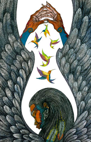 Guardian Angel AP 2011 w/ Remarque Limited Edition Print - Charles Bibbs