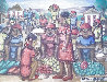 Haitian Market 8x10 Original Painting by Wilson Bigaud - 0