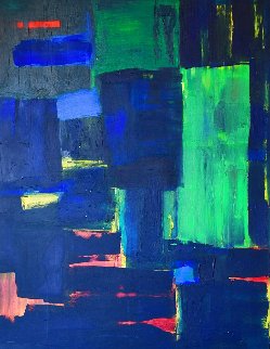 Windows Manhattan Too 2020 48x36 Original Painting - Frances Bildner Windows Manhattan Too 2020 48x36 Original Painting - Frances Bildner
