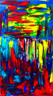 Jungle 2020 56x26 Original Painting - Frances Bildner Jungle 2020 56x26 Original Painting - Frances Bildner