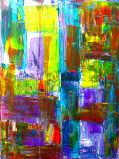 Stained Glass Sonata 2019 34x26 Huge Original Painting - Frances Bildner Stained Glass Sonata 2019 34x26 Huge Original Painting - Frances Bildner