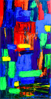 Untitled in Colour 2019 66x34 Original Painting - Frances Bildner Untitled in Colour 2019 66x34 Original Painting - Frances Bildner