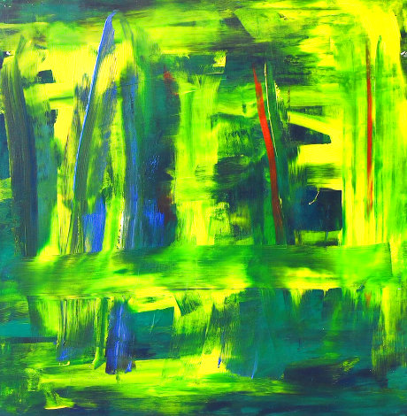 Green 2019 32x24 Original Painting - Frances Bildner