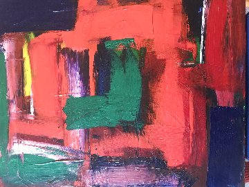 Hommage to Hodgkin 2019 25x21 Original Painting - Frances Bildner Hommage to Hodgkin 2019 25x21 Original Painting - Frances Bildner