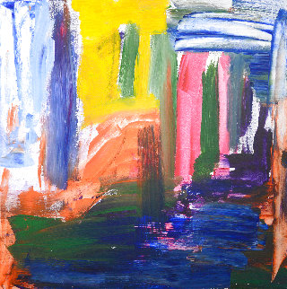 Night New York 2021 41x41 Huge Original Painting - Frances Bildner Night New York 2021 41x41 Huge Original Painting - Frances Bildner
