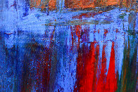 Blue And Red Too  2021 36x28 Original Painting by Frances Bildner - 1