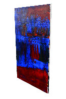 Blue And Red Too  2021 36x28 Original Painting by Frances Bildner - 2