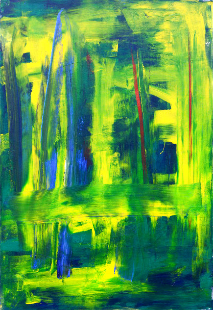 Green Note 2020 32x24 Original Painting by Frances Bildner