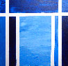 Grids in Blue 2021 39x39 Original Painting by Frances Bildner - 0