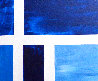 Grids in Blue 2021 39x39 Original Painting by Frances Bildner - 1