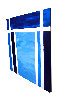 Grids in Blue 2021 39x39 Original Painting by Frances Bildner - 2