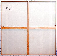 Grids in Blue 2021 39x39 Original Painting by Frances Bildner - 3 Grids in Blue 2021 39x39 Original Painting by Frances Bildner - 3