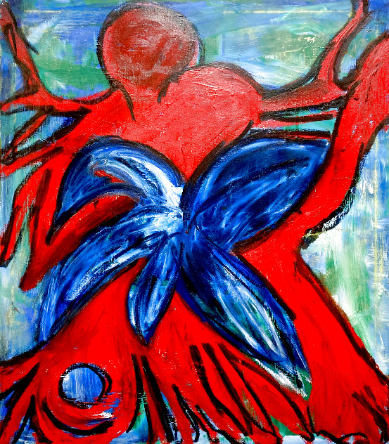 Blue Angel 2020 36x30 in Original Painting by Frances Bildner