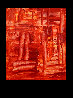 Shutters Series: Red 2022 24x22 Original Painting by Frances Bildner - 1