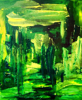 Green Too 36x24 Original Painting - Frances Bildner