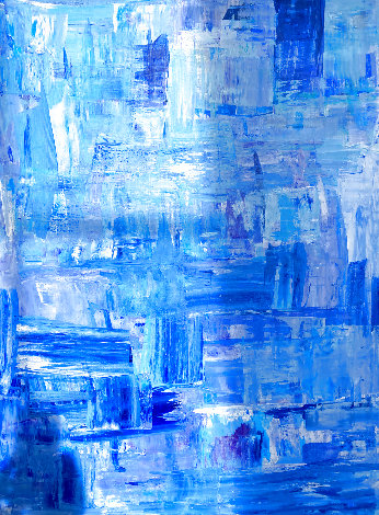 Study in Blue 1 2023 32x24 Original Painting - Frances Bildner
