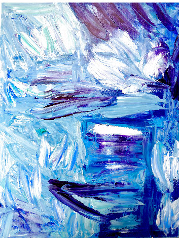 Study in Blue 2 2023 32x24 Original Painting - Frances Bildner