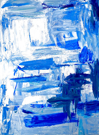 Study in Blue 1 2023 32x21 Original Painting - Frances Bildner