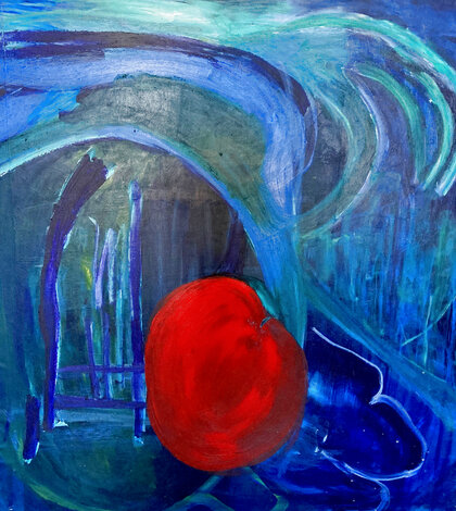 Big Apple 2022 46x22 Acrylic on Canvas - Huge - New York - NYC Original Painting - Frances Bildner
