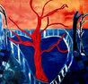 I am Alone 2022 44x40 - Acrylic on Canvas - Huge Original Painting by Frances Bildner - 0 I am Alone 2022 44x40 - Acrylic on Canvas - Huge Original Painting by Frances Bildner - 0