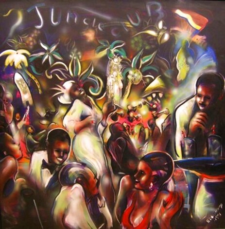 Good Times Jungle Club, The Savoy 1991 55x55 - Huge Original Painting - Billy Dee Williams