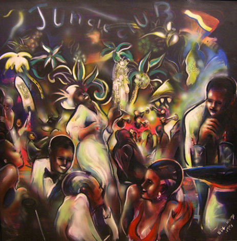 Good Times Jungle Club, The Savoy 1991 55x55 Huge Original Painting - Billy Dee Williams