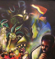 Good Times Jungle Club, The Savoy 1991 55x55 Huge Original Painting by Billy Dee Williams - 1 Good Times Jungle Club, The Savoy 1991 55x55 Huge Original Painting by Billy Dee Williams - 1