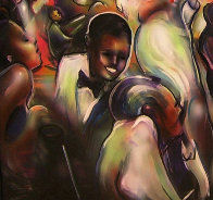 Good Times Jungle Club, The Savoy 1991 55x55 Huge Original Painting by Billy Dee Williams - 2 Good Times Jungle Club, The Savoy 1991 55x55 Huge Original Painting by Billy Dee Williams - 2